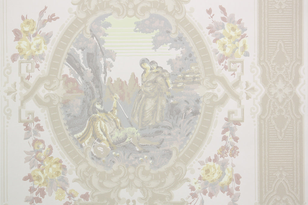 1940s Scenic Vintage Wallpaper