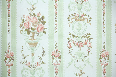1970s Floral Vintage Wallpaper