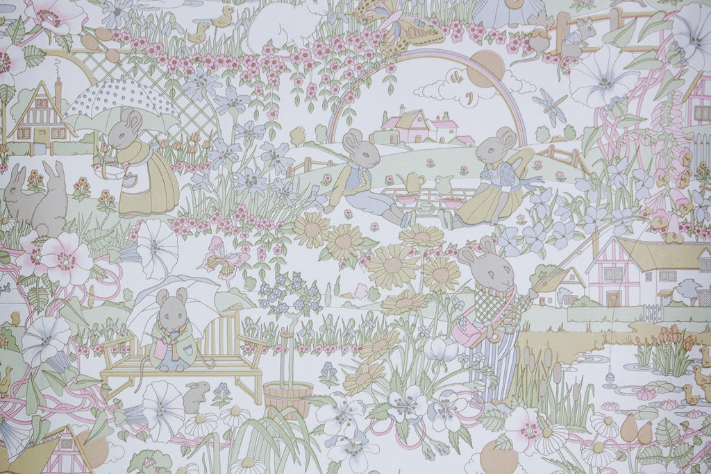 1970s Childrens Vintage Wallpaper