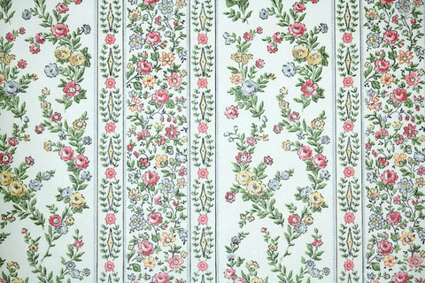 1970s Floral Vintage Wallpaper