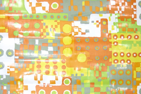 1970s Geometric Vinyl Vintage Wallpaper