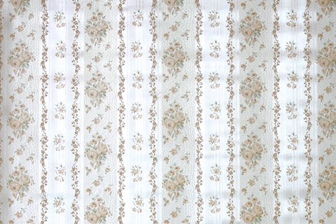 1970s Floral Stripe Vintage Wallpaper