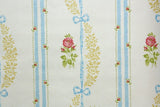 1970s Floral Stripe Vintage Wallpaper
