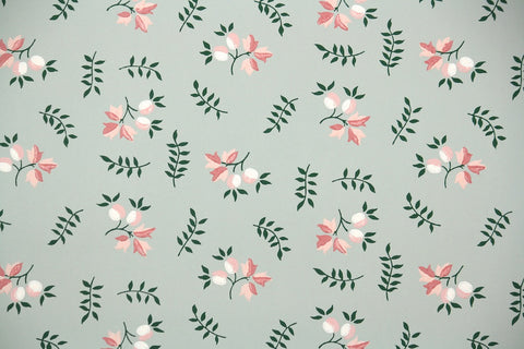 1950s Floral Vintage Wallpaper
