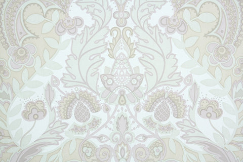 1970s Damask Vintage Wallpaper