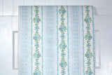 1970s Floral Stripe Vintage Wallpaper