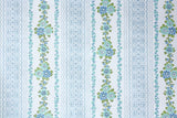 1970s Floral Stripe Vintage Wallpaper