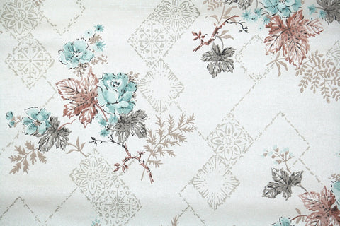 1960s Floral Vintage Wallpaper