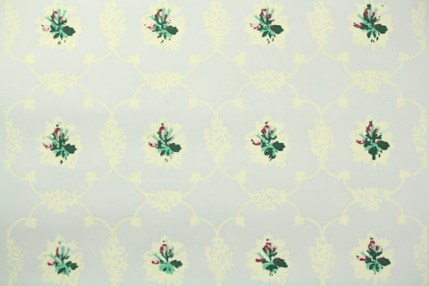 1950s Floral Vintage Wallpaper