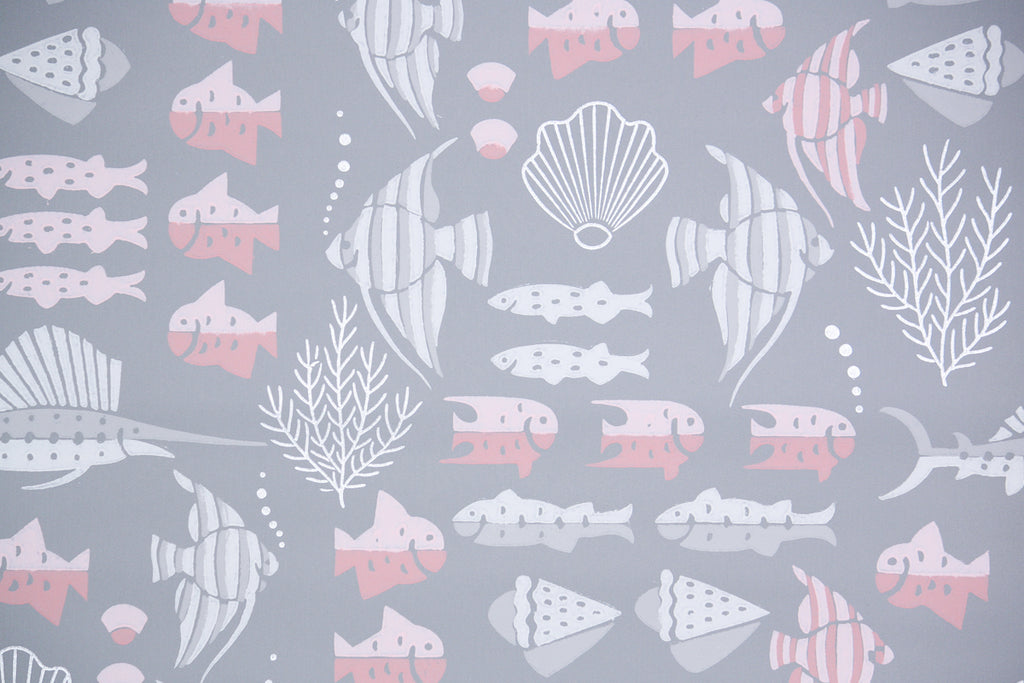 1950s Bathroom Vintage Wallpaper