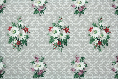 1950s Floral Vintage Wallpaper
