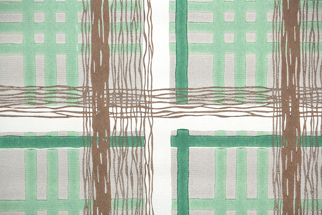 1950s Plaid Vintage Wallpaper