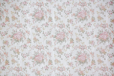 1980s Floral Vintage Wallpaper