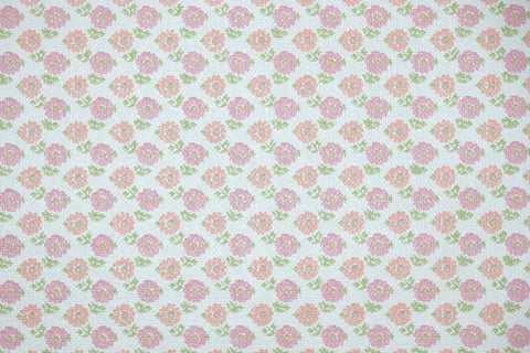 1970s Floral Vinyl Vintage Wallpaper