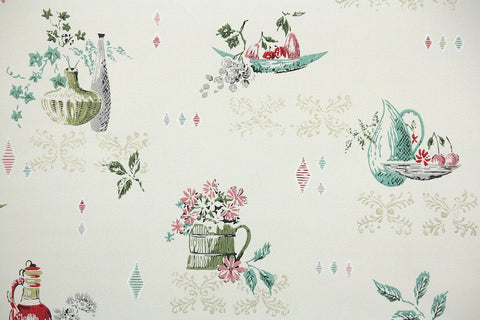 1950s Kitchen Vintage Wallpaper