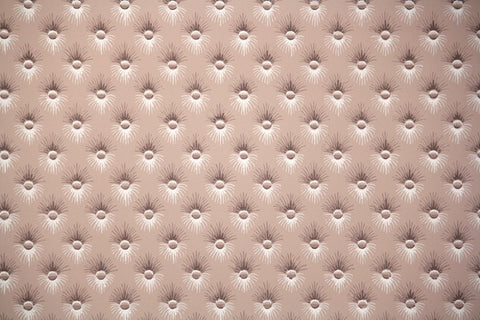 1950s Faux Button Tufted Vintage Wallpaper