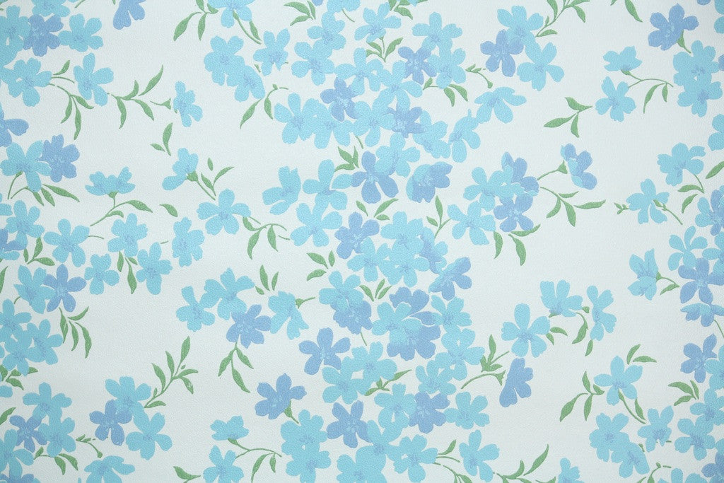1970s Floral Vintage Wallpaper