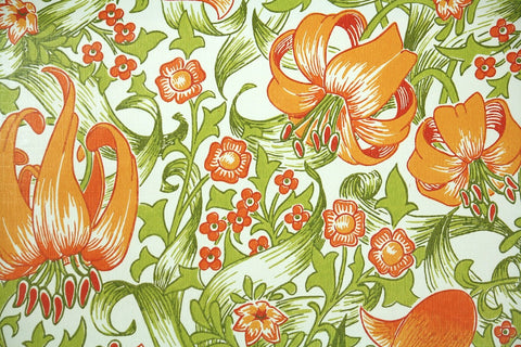 1970s Floral Vintage Wallpaper