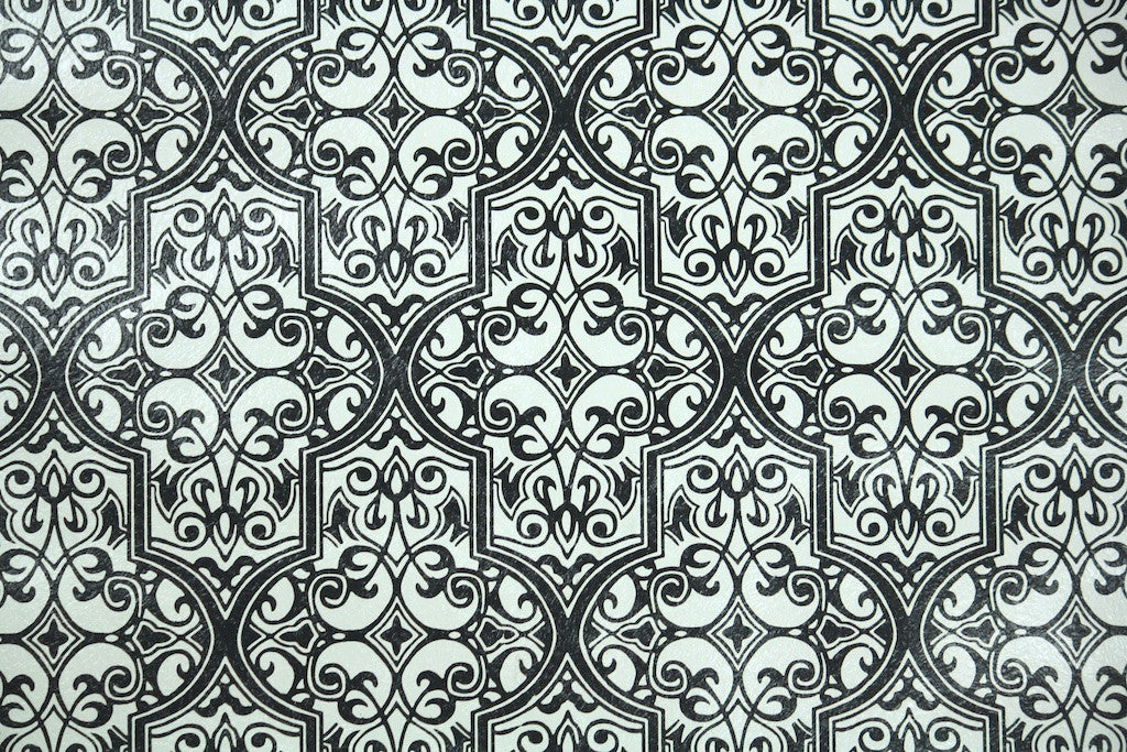 1970s Geometric Damask Vintage Wallpaper