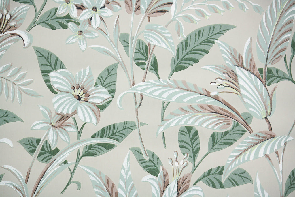 1940s Botanical Vintage Wallpaper