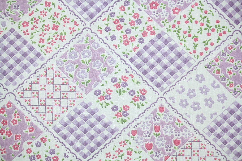 1970s Floral Vintage Wallpaper