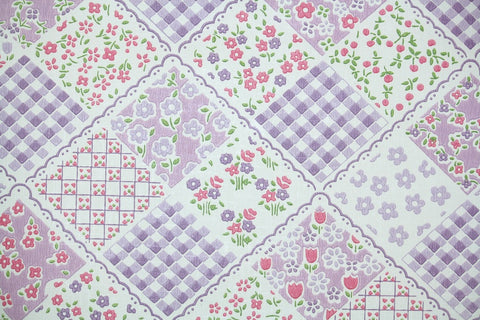 1970s Floral Vintage Wallpaper