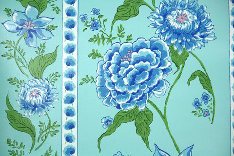 1970s Floral Vintage Wallpaper