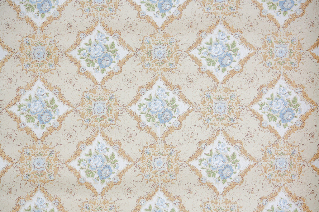 1960s Floral Vintage Wallpaper