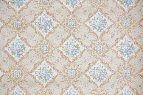 1960s Floral Vintage Wallpaper