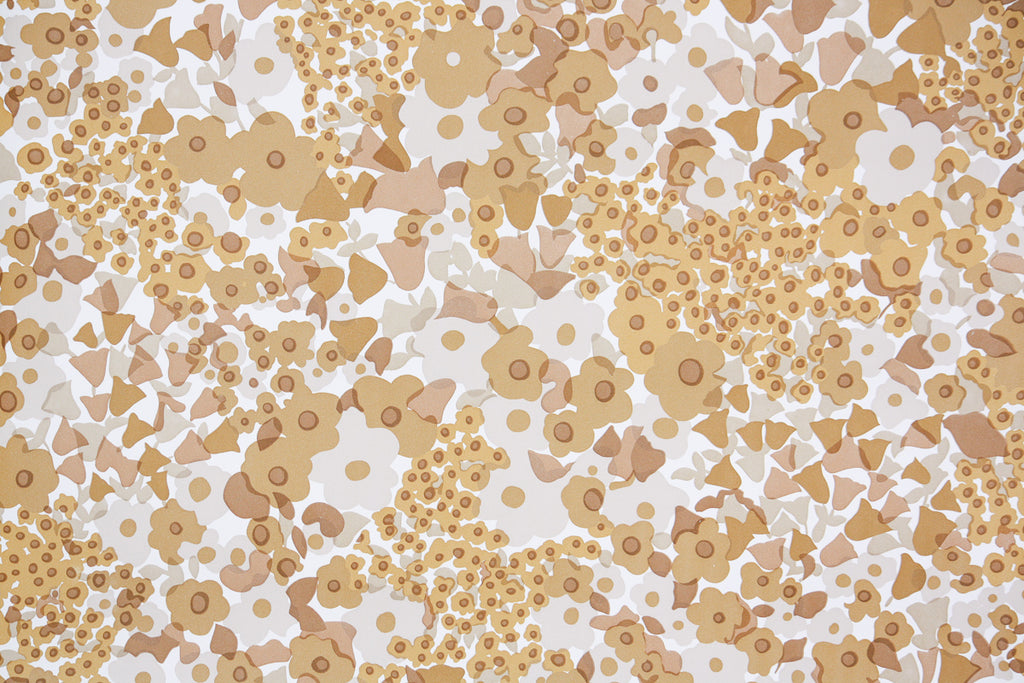 1970s Floral Vintage Wallpaper