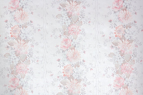 1980s Floral Vintage Wallpaper