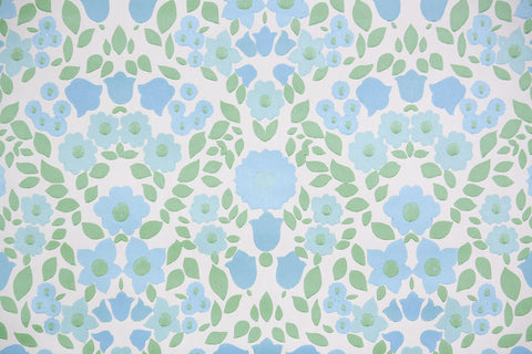 1960s Floral Vintage Wallpaper
