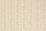 1970s Floral Stripe Vintage Wallpaper