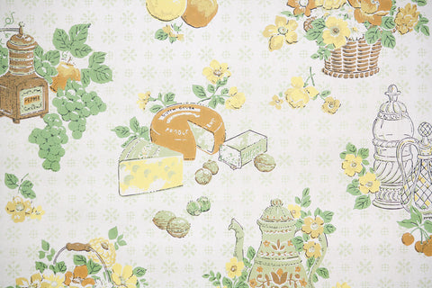1960s Kitchen Vintage Wallpaper