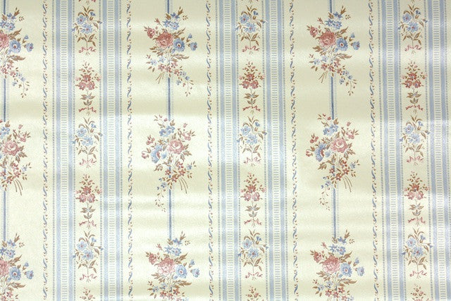 1970s Floral Vintage Wallpaper