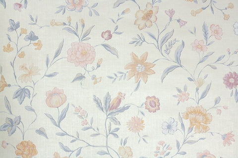 1980s Floral Vintage Wallpaper