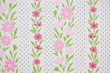 1960s Floral Stripe Vintage Wallpaper