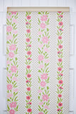 1960s Floral Stripe Vintage Wallpaper