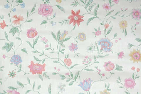 1980s Floral Vintage Wallpaper
