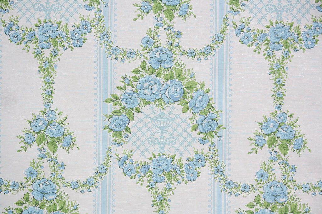 1960s Floral Vintage Wallpaper
