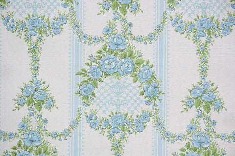 1960s Floral Vintage Wallpaper