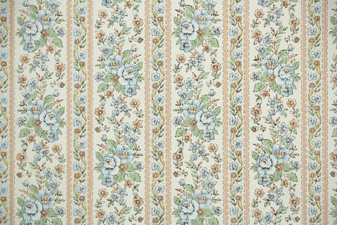 1970s Floral Vintage Wallpaper