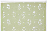 1970s Floral Hand-Print Vintage Wallpaper