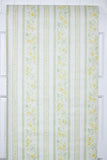 1970s Stripe Floral Vintage Wallpaper