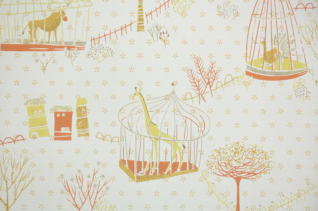 1960s Childrens Vintage Wallpaper