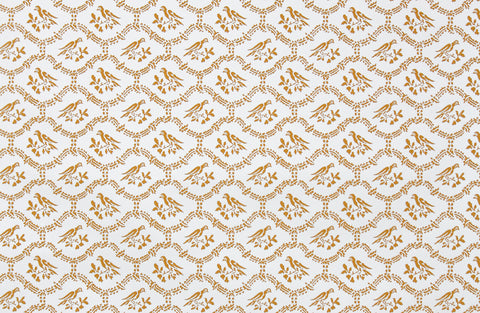 1970s Floral Hand-Print Vintage Wallpaper