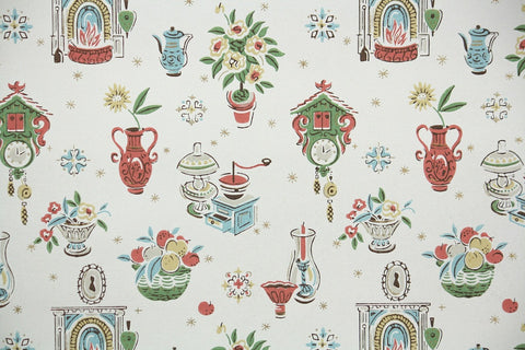1950s Kitchen Vintage Wallpaper
