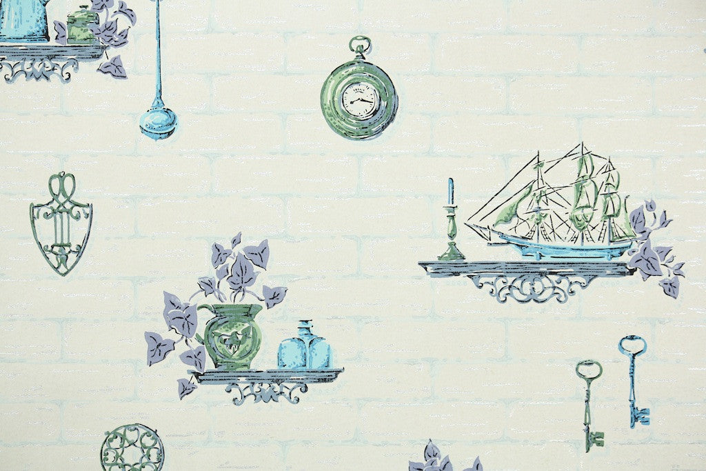 1950s Kitchen Vintage Wallpaper