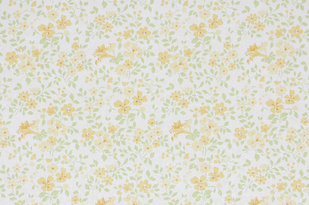 1980s Floral Vintage Wallpaper