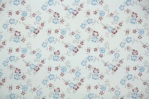 1940s Floral Vintage Wallpaper